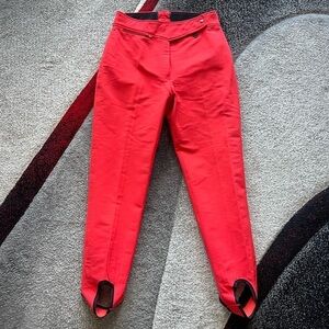 Obermeyer Neon Orange Women’s Ski Wool Pants